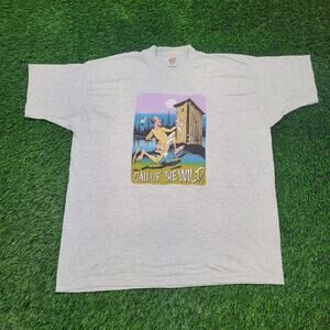 VTG 90s Call of the Wild Funny Potty T-Shirt Mens XXL Outhouse Humor